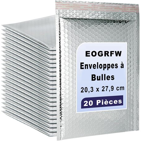 EOGRFW 20 Pièces Enveloppes à Bulles Thermiques