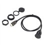 HDMI Mâle à Femelle Voiture Mont Flush Extension Câble Camion Bateau Moto Dashboard Flush Mount Avec Panneau De Montage - 1 mètr