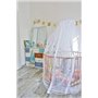 Moustiquaire Ciel de lit bébé TRANQUILISAFE® et son support universel