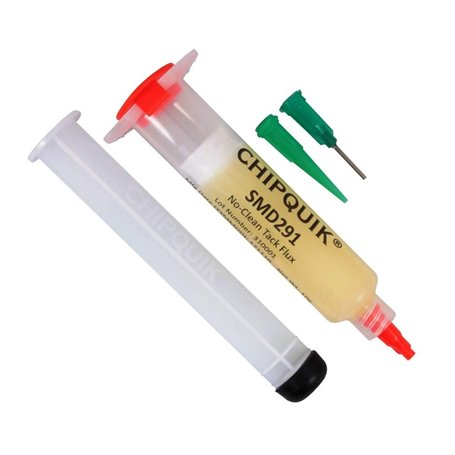 Chip Quik SMD291 Tack Flux no clean in a 10cc syringe w/plunger & tip
