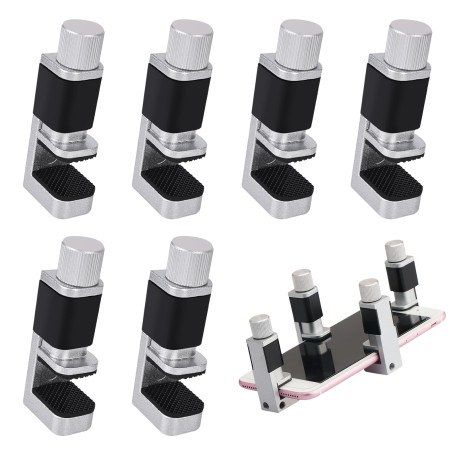 LEKEFETO Lot de 6 pinces de fixation réglables en métal pour écran LCD