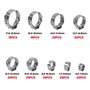170 Pièces Collier Serrage Inox Set, 9 Tailles 5,8-21mm Clips à Ressort Tuyau Serre-Joints à Tuyaux, Colliers de Clip à Ressort 