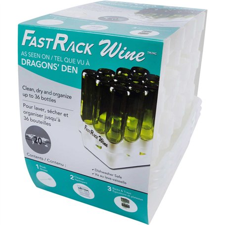 FastRack Égouttoir à bouteilles – Alternative à l'arbre à bouteilles ; séchez et rangez vos bouteilles de vin ou bomber / belges