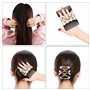 Lot de 3 peignes à cheveux à perles - Peigne à cheveux polyvalent pour femme - Clip peigne pour chignon - Pince à cheveux élasti
