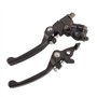 ANCLLO Levier de Frein d'embrayage en Aluminium Pliable Noir pour Guidon 22mm 110cc 125cc 140cc TTR 125cc SSR Xmotos Apollo 125 