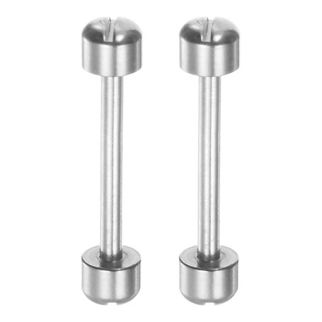sourcing map 2pcs Montre Vis Tube Tige 20mm Intérieur Dia Acier Inoxydable Acier Montre Bracelet Épingles