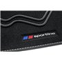 teileplus24 F656-FBA Tapis de Sol Sportline Design pour BMW Série 1 F20/ F21 2011-2019 Bordure de Bande Couture décorative
