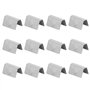 Canal de déflecteur de Pluie de Pluie de Vent de Voiture 12Pcs en Acier Inoxydable fixant