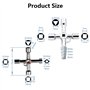 4 Voies Clé Multifonction 6 Pièces, Clé Triangle de Interrupteur de Robinet en Croix Universelle Clef Passe Partout, pour Compte