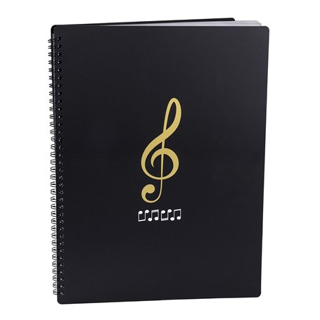 Dossier de rangement pour partitions de musique Format A4 20 pochettes G Clef