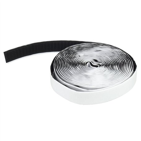 Apalus Ruban Adhésif Crochet pour Moustiquaire - Ruban à Crochets - 630x2 CM (Noir)