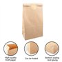 Fousenuk 50 Pièces Sac Kraft 13 x 8 x 24 cm, Sac en Papier Kraft avec 84 Autocollants, Petit Sac Cadeau Kraft, Sachet Papier pou