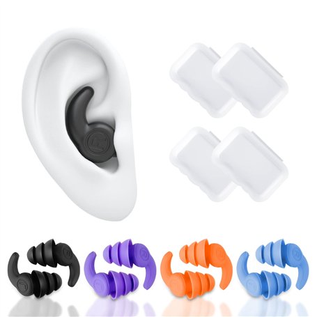 Relota 4 Paires Bouchons d'Oreille de Natation