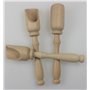 efo Ensemble de 3 Cuillères en Bois à Longs Manches - Cuillères en Bois Polyvalentes - Pelles à Sel et à Épices en Bois – Cuillè