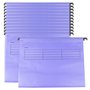 WANGCL Lot de 12 dossiers suspendus A4 avec onglets et inserts en carton pour armoire de classement A4 - Violet
