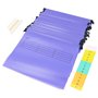 WANGCL Lot de 12 dossiers suspendus A4 avec onglets et inserts en carton pour armoire de classement A4 - Violet