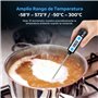 Anpro Thermomètre de Cuisson,Thermomètres de Cuisine Thermomètre Numérique Digital avec Sonde Longue et LCD Ecran pour Nouriture