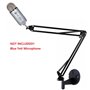 Support mural pour microphone avec bras pliant compatible avec Blue Yeti Snowball Nano X S and Razer HyperX Elgato USB microphon