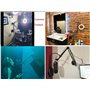 Support mural pour microphone avec bras pliant compatible avec Blue Yeti Snowball Nano X S and Razer HyperX Elgato USB microphon