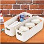 3 pièces boîte de rangement, panier de rangement en plastique, organisateur avec poignées cuisine armoire panier de rangement po