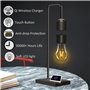 Floatidea Ampoule à lévitation magnétique avec socle de recharge sans fil de luxe (Apple/Android) Lampe de table flottante noire