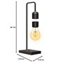 Floatidea Ampoule à lévitation magnétique avec socle de recharge sans fil de luxe (Apple/Android) Lampe de table flottante noire