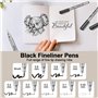 beupro Fineliner, noir Pigment Liner micro stylo à dessin pour le croquis de documents de bureau Comic manga scrapbooking et uti
