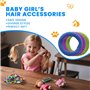 Ensemble d'accessoires de cheveux pour filles, 400 élastiques à cheveux, 10 pinces à cheveux, outils de coiffure, multicolore