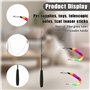 Canne à pêche pour chat de 77 cm - Jouet interactif pour chat - Bâton de jeu avec plumes, cloches et plumes