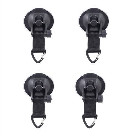 Haihaz Lot de 4 ventouses d'ancrage - Super Ventouse - Kit de Camping - Support à Ventouse avec Crochet de Fixation - pour auven