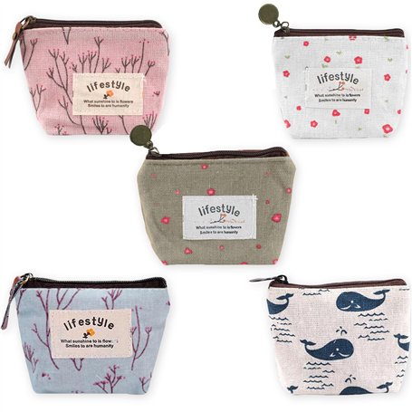 JOOTUEPO Lot de 5 Petits Portefeuilles pour Femmes