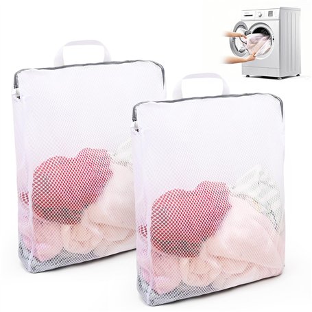 Lot de 2 grands filets à linge pour machine à laver