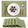 Lot de 6 sets de table en vinyle lavables