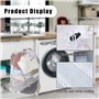 2 Pièces Blanc et Noir Filet à linge pour machine à laver réutilisable avec cordon de serrage,Sac de lavage en maille pour sous-