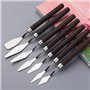7 Pièces Spatule Peinture, Couteau Peinture en Acier Inoxydable, En Bois Spatules Kit pour Peinture Acrylique, pour Peinture à l