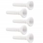 POFET Lot de 5 embouchures pour trompettes en plastique ABS Blanc