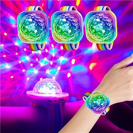 Lot De 3 Mini Boule Disco Usb Lumière De Fête