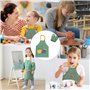 Tablier Peinture Enfant Avec Poches et 2 Manches Réglables - Imperméable, Anti-sale Pour Cuisine, Cuisson, L'artisanat - Garçon 