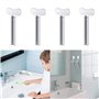 Olakin Presse Tube Dentifrice[4 Pièces], Toothpaste Squeezer en Acier Inoxydable, Dentifrice Enrouleur, Tube Wringer pour Dentif
