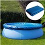 Ostop Bâche Piscine Ronde Diamètre 183 cm, Baches Solaire Piscine de Protection Couverture Piscine Imperméable Coupe-Vent Corde 