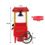 Machine à pop-corn rétro - 1200 W - Pour la maison - Avec air chaud - Sans graisse - Sans huile - Opération à un bouton - Popcor
