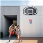 FUNJEPE Panier de basket-ball mural, grand panneau arrière de 72,4 x 45,7 cm, panneau arrière en polyéthylène incassable, filet 