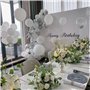BELSVOR 50 Pièces Ballons, Ballons Anniversaire, 50PCS Ballons Blanc, Ballons Anniversaire pour Décorations Anniversaire/Mariage