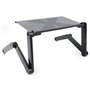 Table de Lit Pliable, Support pour Ordinateur Portable Ventilé en Aluminium Pliant, Plateau Support de Lecture inclinable pour c