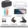 Kit d'accessoires Switch 2 pour Nintendo Switch 2 (2025),Ensemble Familial Kit d'accessoires Comprenant une Mallette de Transpor