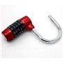 Serrure de casier de gymnastique, cadenas de sécurité robuste avec mot de passe, 5 lettres (rouge)