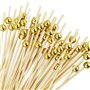 Lot de 110 brochettes à cocktail en bois - Pour cocktails - Cure-dents - Pour amuse-bouche - Décoration de cocktail - 12 cm - Pe