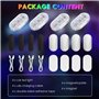 Weinsamkeit Lumières Intérieures de Voiture Sans Fil, 4 Pièces RGB Éclairage Intérieur de Voiture 7 Color LED Ambiance Voiture C