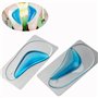Cisixin 4 Paires Semelles orthopédiques en Silicone Gel Pad Arch Orthétique Semelle Pied Plat (Bleu)