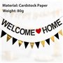 Noir Welcome Home Banderole Decorative de Welcome Home pour la Decoration de Fête de Famille de la